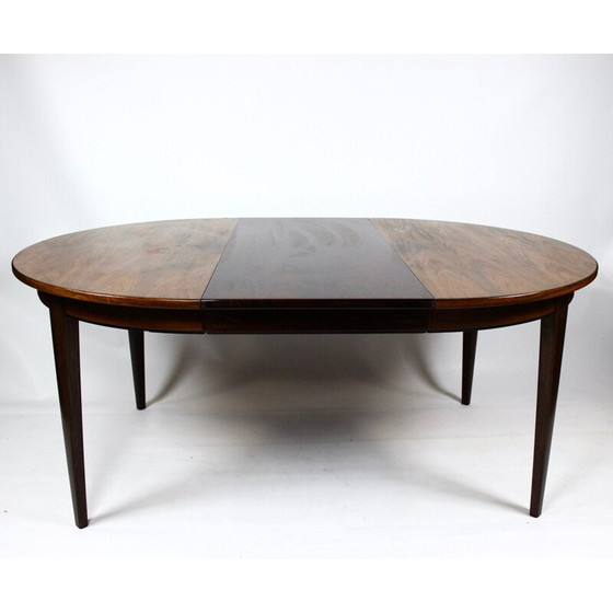 Image 1 of Table vintage en palissandre à trois rallonges conçue par Omann Junior, 1960