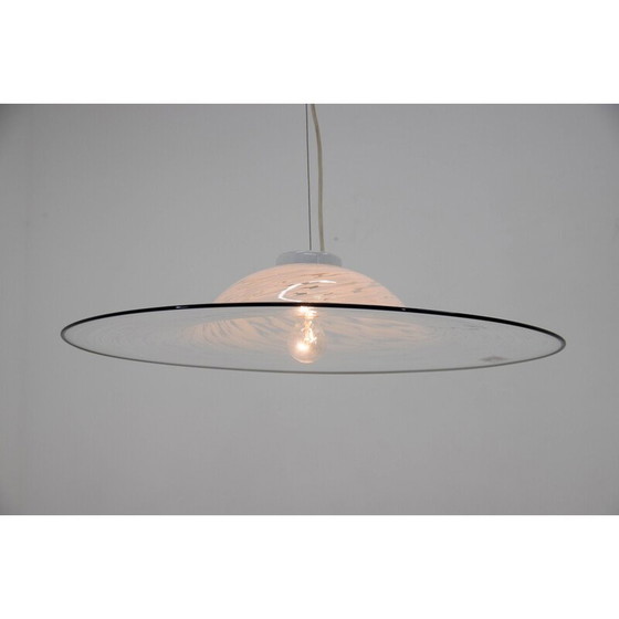 Image 1 of Lampe suspendue vintage en verre de Murano, Italie, années 1980
