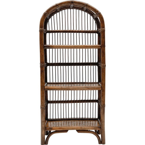Image 1 of Etagère vintage en rotin et bambou, Italie 1960