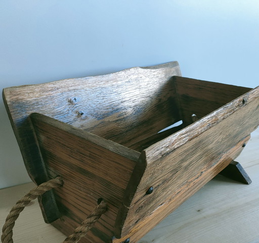 Porte-revue vintage en bois Mcm Design pour revues et magazines