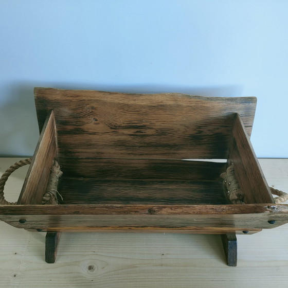 Image 1 of Porte-revue vintage en bois Mcm Design pour revues et magazines