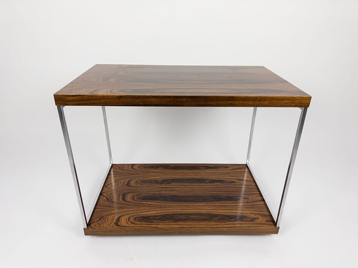 Wilhelm Renz Table d'appoint en noyer Vintage 60Er