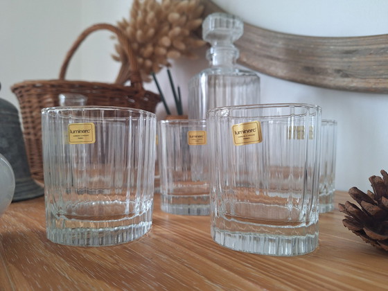 Image 1 of Verres À Whisky Et Carafe Striés