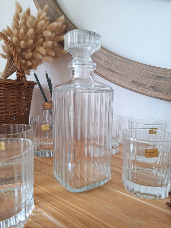 Image 1 of Verres À Whisky Et Carafe Striés