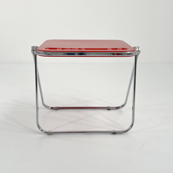 Image 1 of Bureau pliant en platine rouge de Giancarlo Piretti pour Anonima Castelli, 1970S