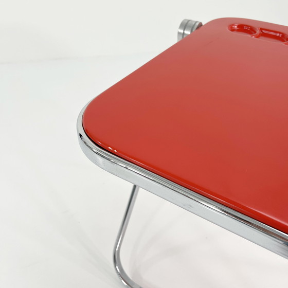 Image 1 of Bureau pliant en platine rouge de Giancarlo Piretti pour Anonima Castelli, 1970S