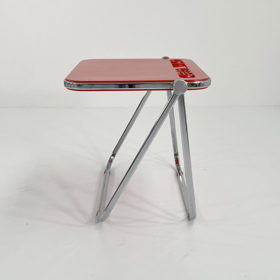 Image 1 of Bureau pliant en platine rouge de Giancarlo Piretti pour Anonima Castelli, 1970S