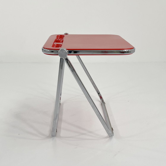 Image 1 of Bureau pliant en platine rouge de Giancarlo Piretti pour Anonima Castelli, 1970S