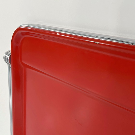 Image 1 of Bureau pliant en platine rouge de Giancarlo Piretti pour Anonima Castelli, 1970S