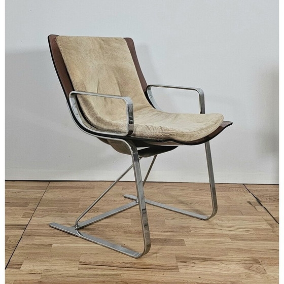Image 1 of Paire de fauteuils vintage en plexiglas et chrome pour Apelbaum Esthétique, 1970
