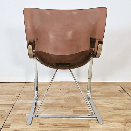 Image 1 of Paire de fauteuils vintage en plexiglas et chrome pour Apelbaum Esthétique, 1970