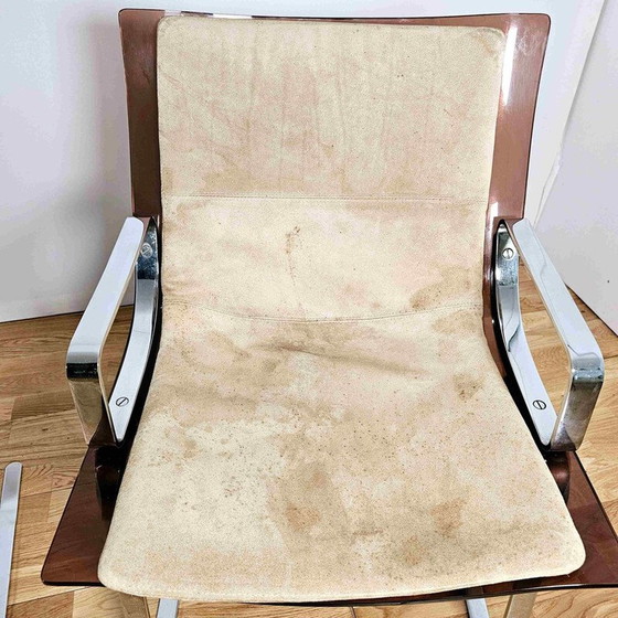 Image 1 of Paire de fauteuils vintage en plexiglas et chrome pour Apelbaum Esthétique, 1970