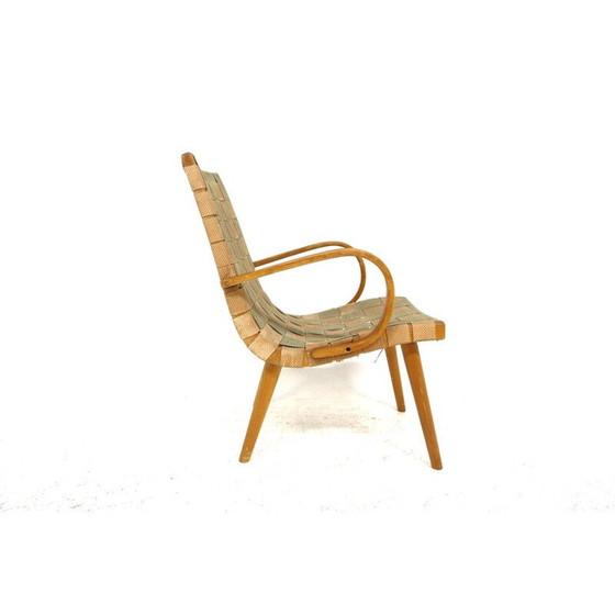 Image 1 of Fauteuil scandinave vintage en bois de hêtre, Suède 1970