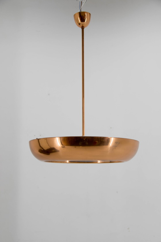 Image 1 of Lustre en cuivre Bauhaus / fonctionnaliste UFO, années 1930