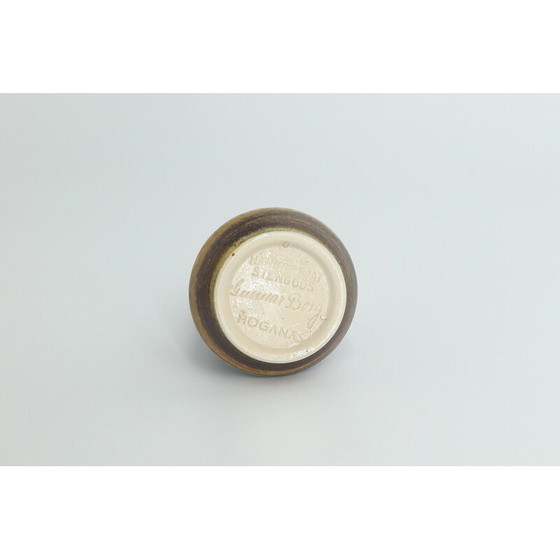 Image 1 of Ensemble de 4 vases de collection en grès brun vintage par Gunnar Borg pour Höganäs Ceramics, Suède 1960