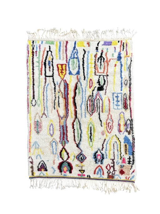 Tapis marocain en laine Beni Ourain 200X290 Cm