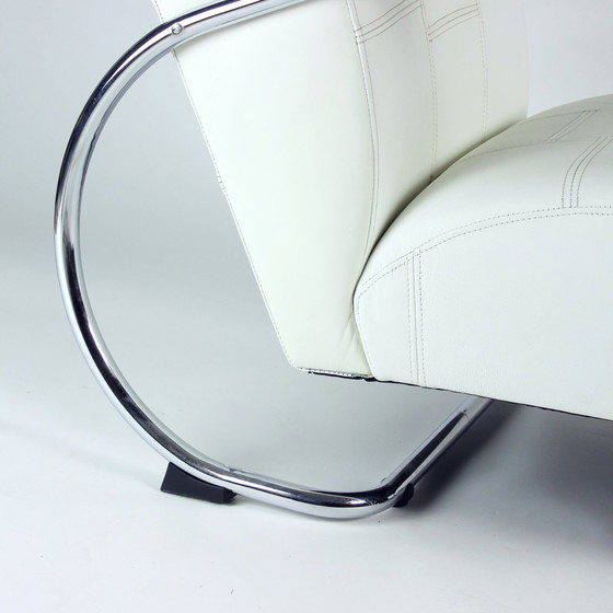 Image 1 of Fauteuil en chrome et cuir 1930S par Hynek Gottwald, Tchécoslovaquie