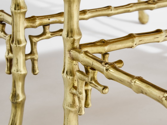 Image 1 of Maison Baguès bambou bronze chinoiseries laquées 1940s