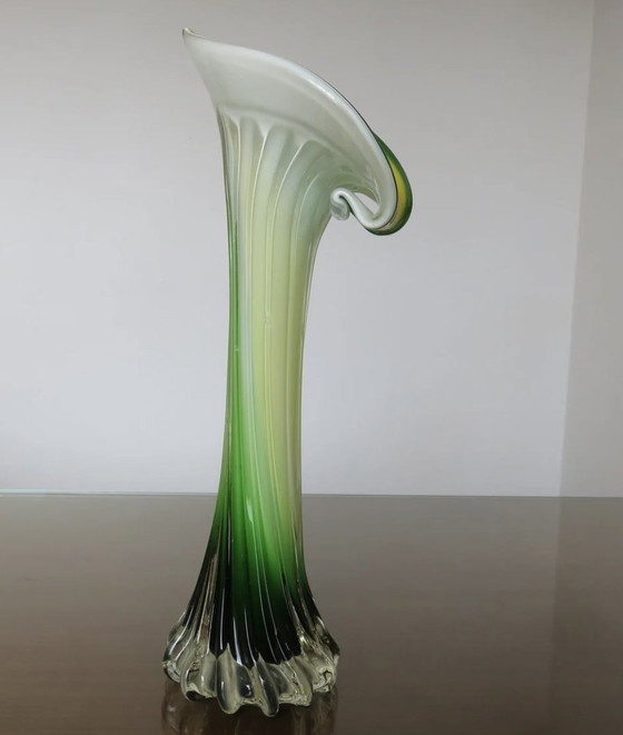 Image 1 of Vase, Soliflore " Arum " En Verre