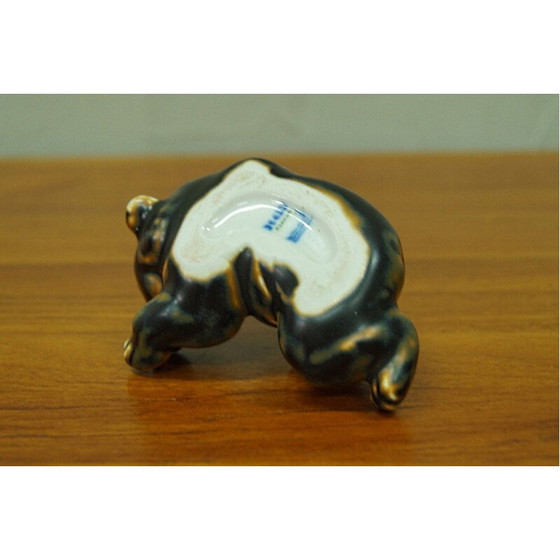 Image 1 of Presse-papier vintage en porcelaine en forme d'ours par Knud Kyhn pour Royal Copenhagen, 1960s