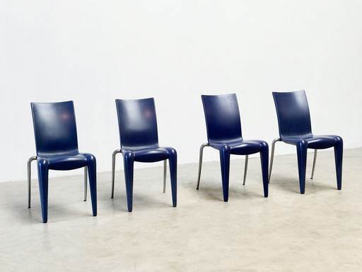 Ensemble de quatre chaises empilables "Louis 20" par Philippe Starck