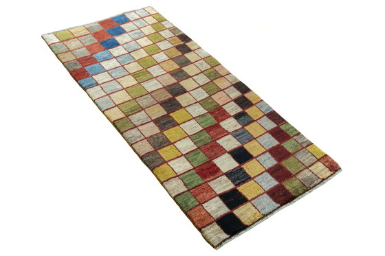 Image 1 of Tapis Gabbeh nomade noué à la main - 195 X 91 cm