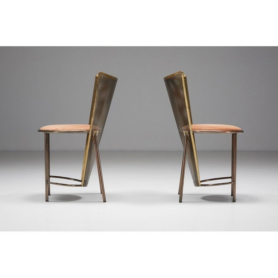 Image 1 of Ensemble de 12 chaises en laiton de l'Expo '92 par Frans Van Praet, 1992