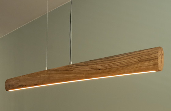 Image 1 of Lampe suspendue ovale en bois