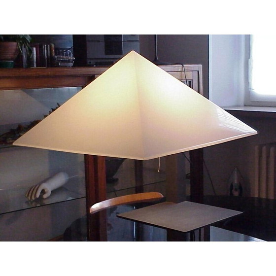 Image 1 of Lampe de table vintage à pied en métal laqué noir "Pitagora" par Elio Martinelli pour Martinelli Luce, 1970