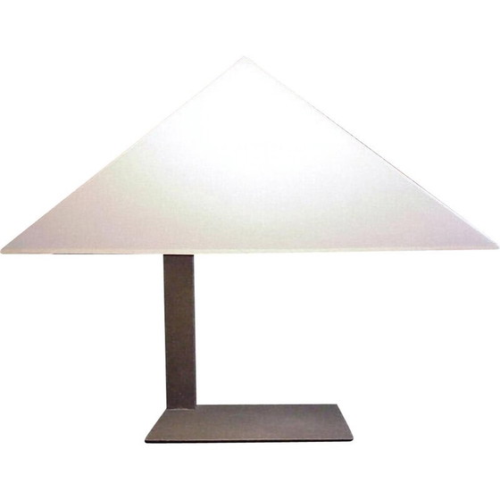 Image 1 of Lampe de table vintage à pied en métal laqué noir "Pitagora" par Elio Martinelli pour Martinelli Luce, 1970