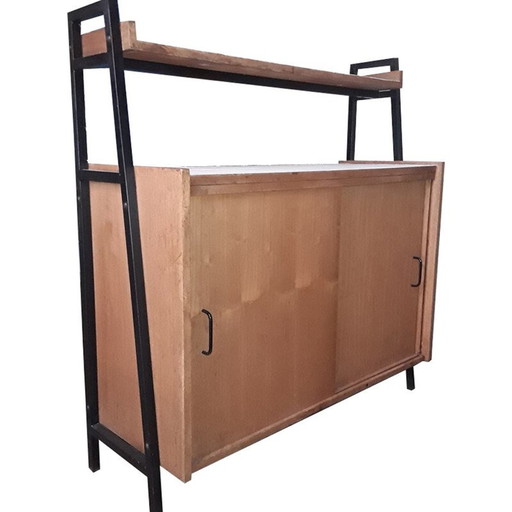 Buffet étoilé blanc vintage de Pierre Guariche, 1955