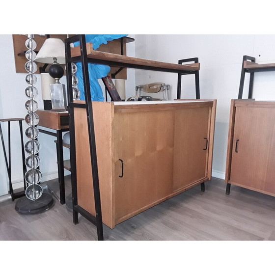 Image 1 of Buffet étoilé blanc vintage de Pierre Guariche, 1955