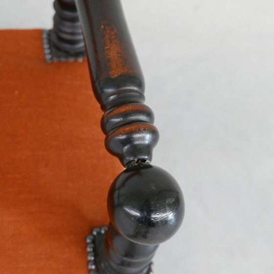 Image 1 of Fauteuil orange français du milieu du siècle, années 1940