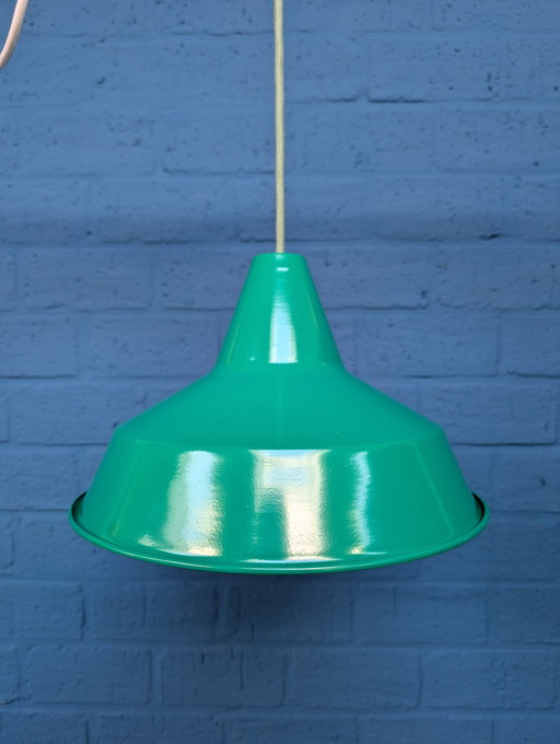 Lampe pendante rétro verte