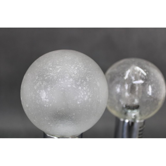 Image 1 of Paire de lampes vintage en acier chromé, Italie 1970