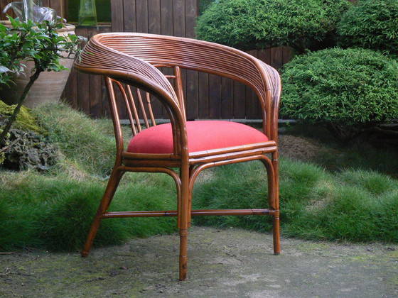 Image 1 of Chaise Manou Vintage en Rotin 60s/70s