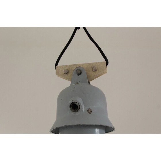 Image 1 of Paire de lampes suspendues vintage en aluminium et alliage gris, Italie 1970