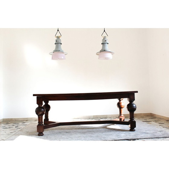 Image 1 of Paire de lampes suspendues vintage en aluminium et alliage gris, Italie 1970