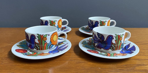 Set de 4 tasses et soucoupes Mokka, Acapulco Design By Villeroy & Boch.