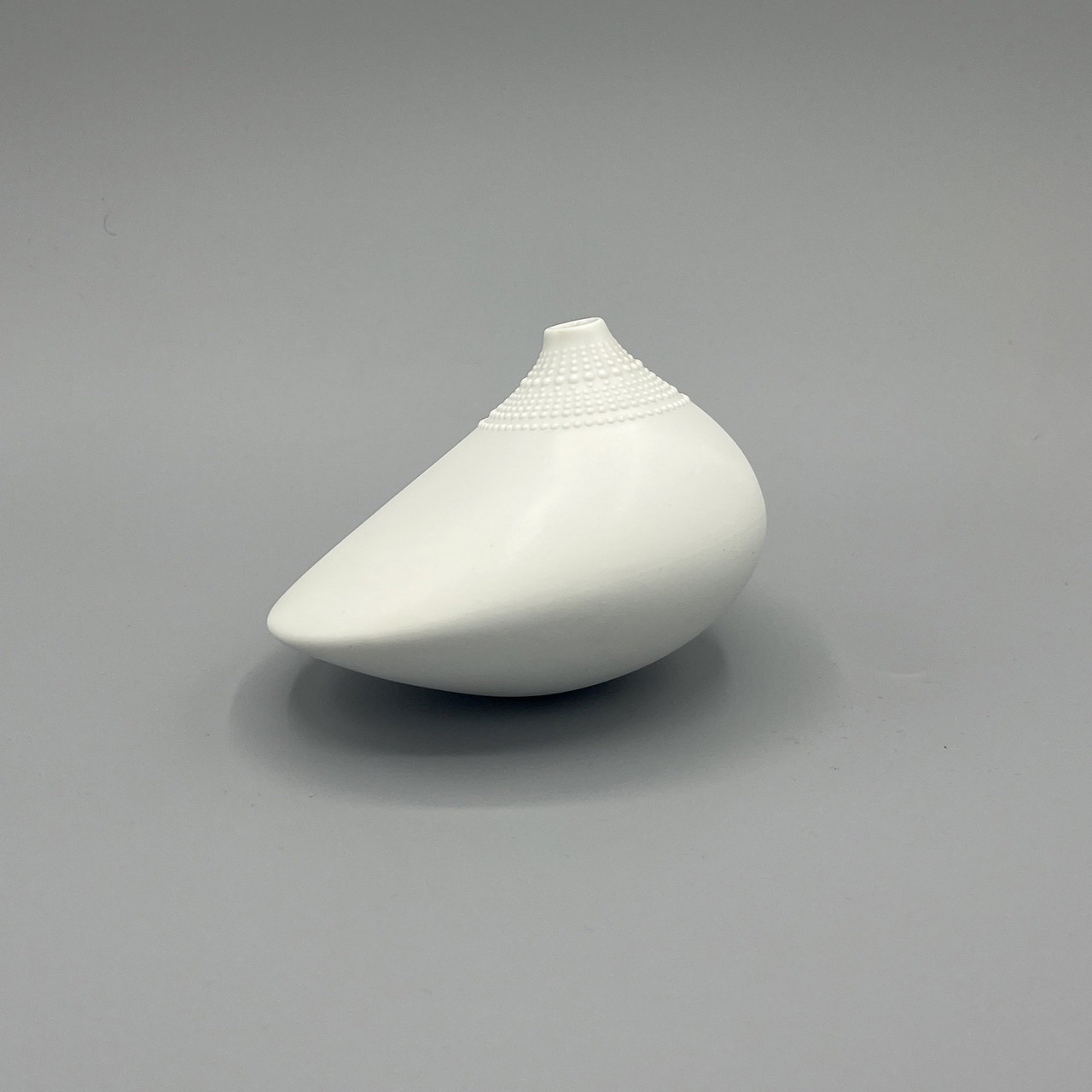 VASE THOMAS ROSENTHAL porcelaine blanc ondulé ovale H23cm EUR 32,99