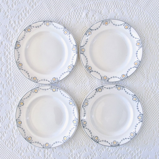 Assiettes Plates Longwy Collection "Moselle"