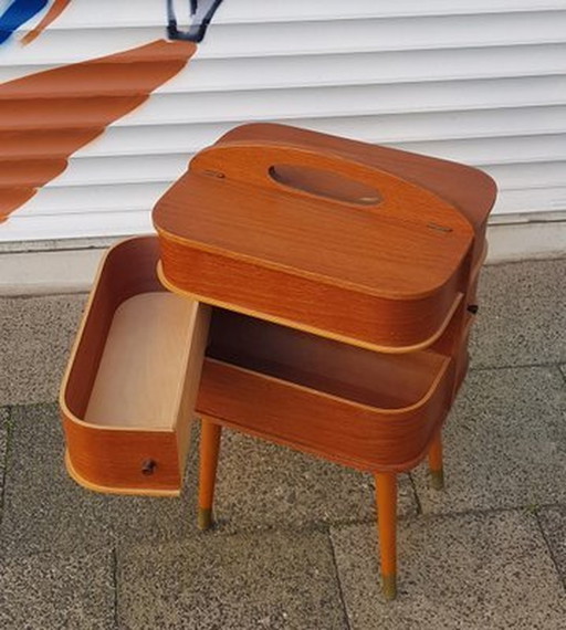 Armoire à couture danoise en teck du Mid Century, 1960S