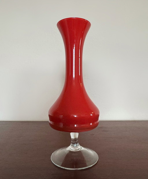 Vase Soliflore Opaline Florence Années 60