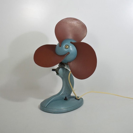 Image 1 of Ventilateur rotatif vintage à ailettes souples, 1960