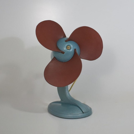 Image 1 of Ventilateur rotatif vintage à ailettes souples, 1960
