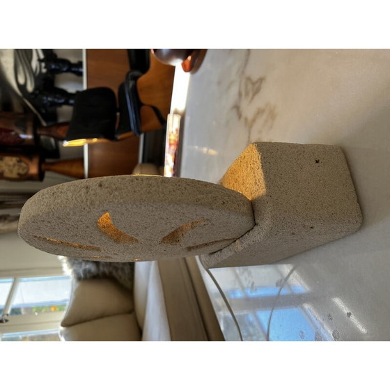 Image 1 of Lampe vintage en pierre sculptée du Gard, 1970