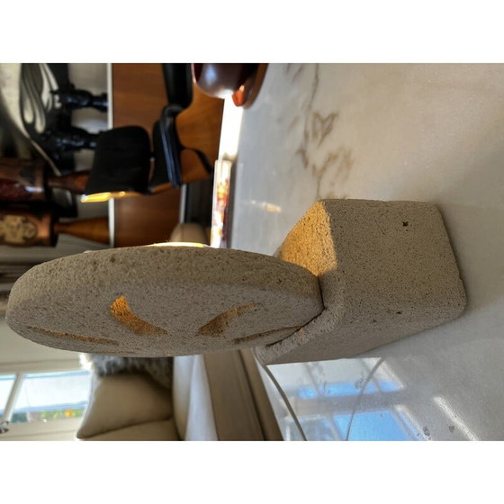 Image 1 of Lampe vintage en pierre sculptée du Gard, 1970