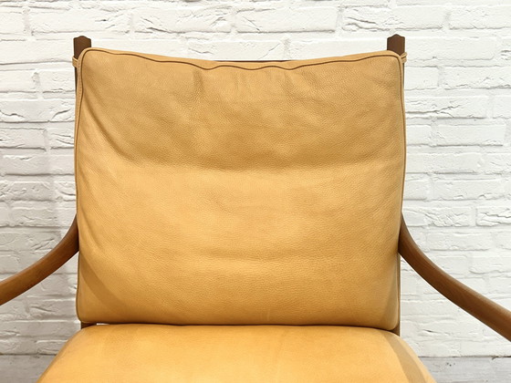 Image 1 of Ensemble de 2 chaises vintage Ole Wanscher | Chaise coloniale | Cuir