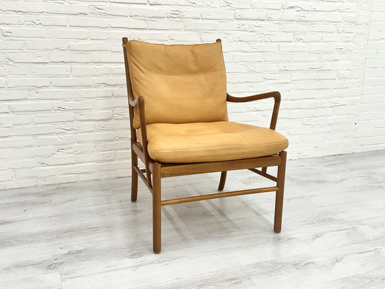 Image 1 of Ensemble de 2 chaises vintage Ole Wanscher | Chaise coloniale | Cuir