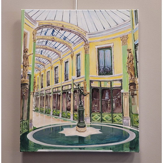 Image 1 of Peinture vintage représentant les plus beaux endroits de Valladolid par José A. Gutiérrez, Espagne 2024